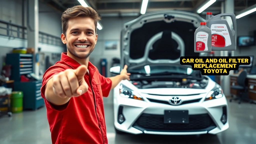 Car Oil and Oil Filter Replacement Toyota